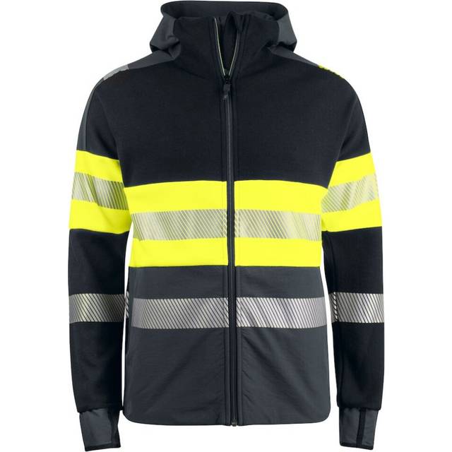 Projob Mens Hooded Hi-Vis Work Jacket