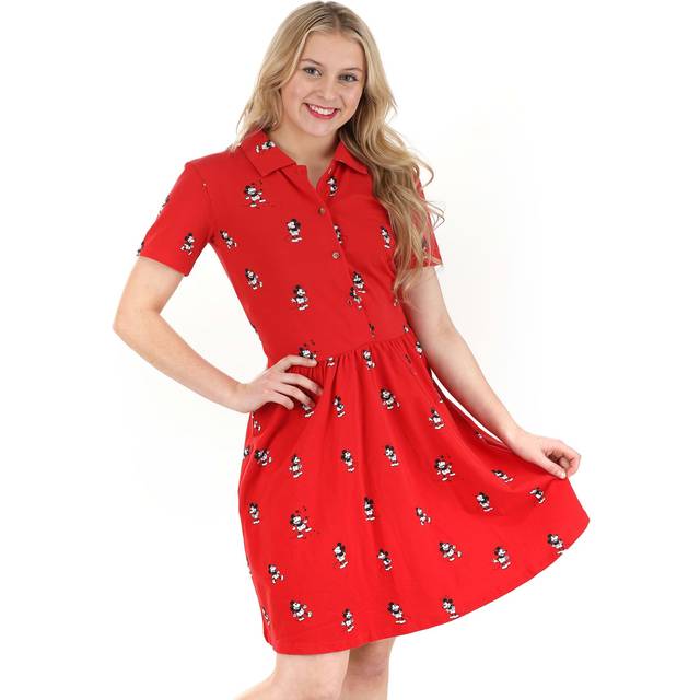 Women&#39;s Cakeworthy Vintage Mickey Mouse Button Up Dress - Black&#47;Red&#47;White (S)