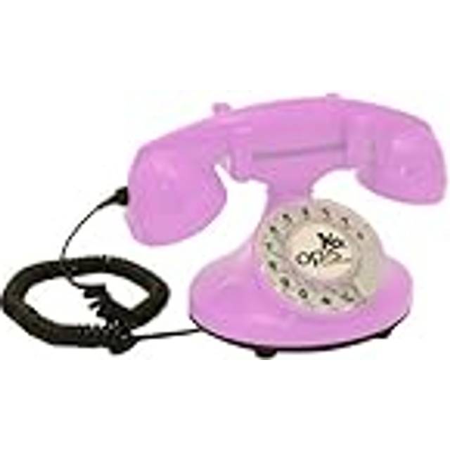 Opis FunkyFon cable: Retro Phone in 1920s Style with modern Electronic Bell/Landline Telephone with Rotary Dial/Retro TelePhone/Vintage