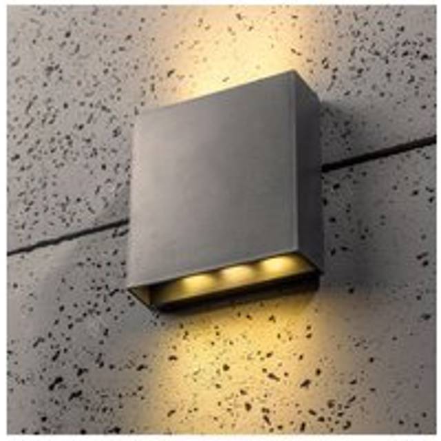 CGC Dark Grey Rectangle Outdoor LED Wall Light