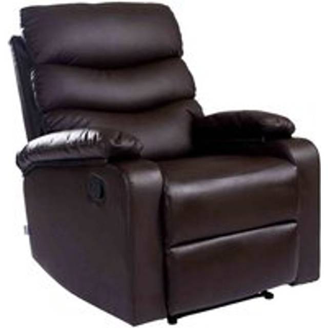 (Brown) Ashby Bonded Leather Recliner Armchair Sofa Chair Reclining Home Lounge