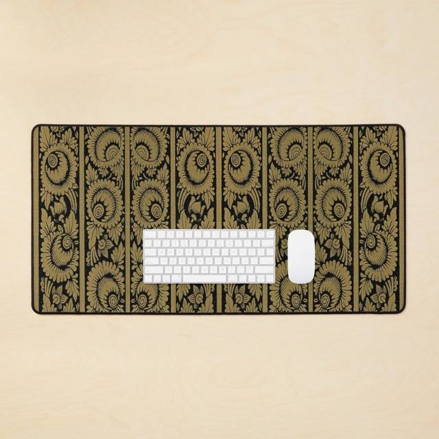 Desk Mat Floral design Large Gaming Mouse Pad 35x16 inch