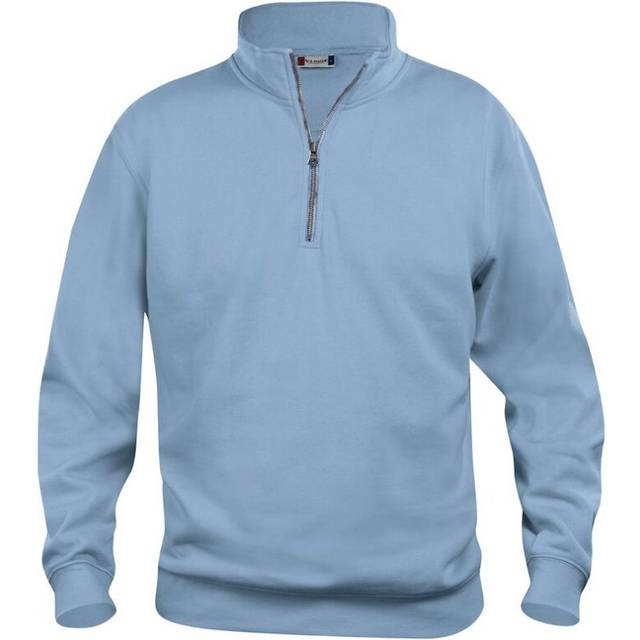 Clique Unisex Vuxen Basic tröja med halv dragkedja 3XL ljusblå färg