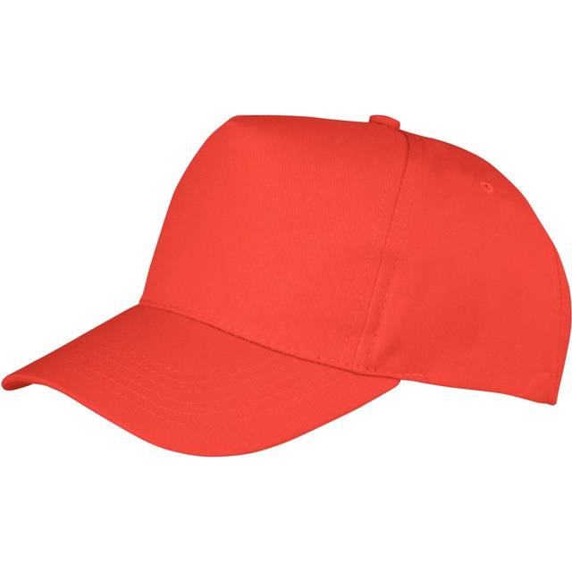 (One Size, Red) Result Unisex Core Houston 5 Panel Printers Baseball Cap (Pack of 2)