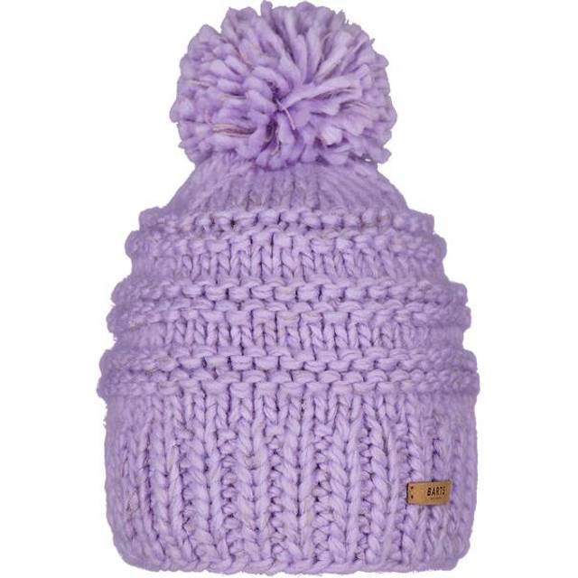 Women's Barts Womens Jasmin Classic Hand Knit Knitted Bobble Hat - Purple - Size: ONE size