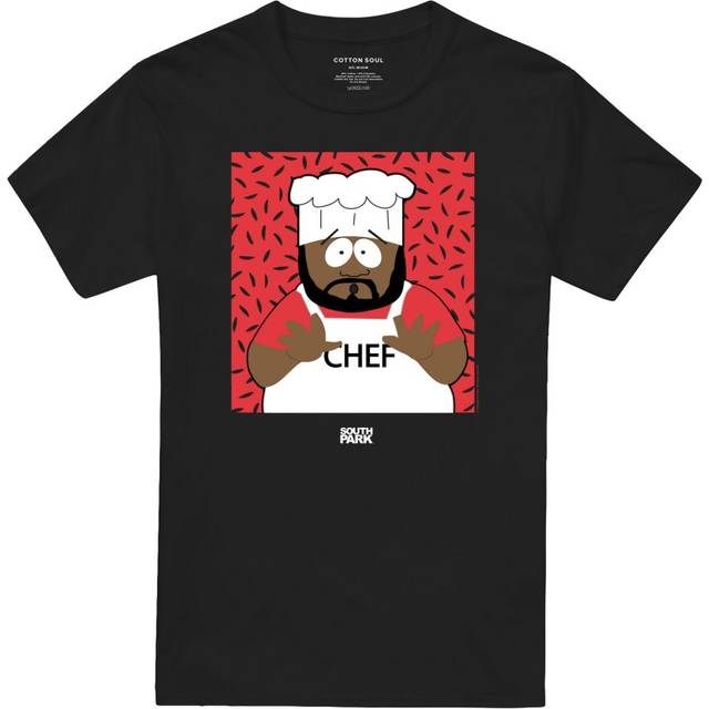 (L, Black) South Park Mens Chef T-Shirt
