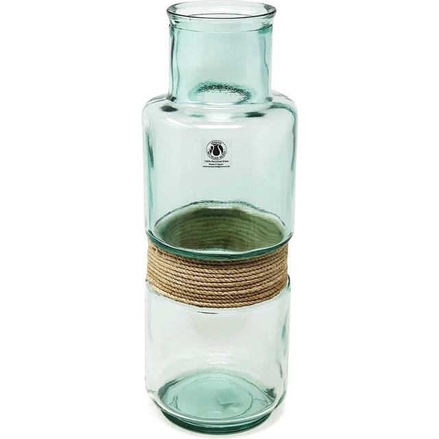 Verano Spanish Ceramics Verano Hemp Slim Aba Vase, Clear
