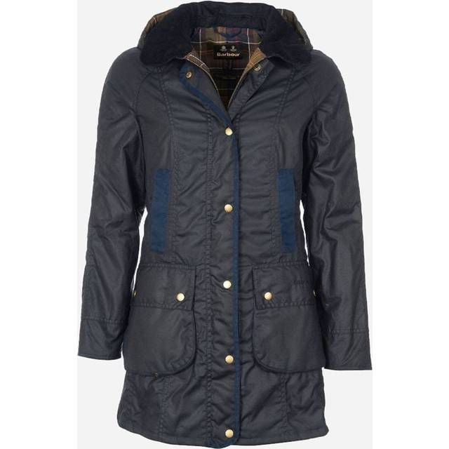 Barbour W's Bower Wax Jacket Navy/Classic (UK 14 (GER 40))