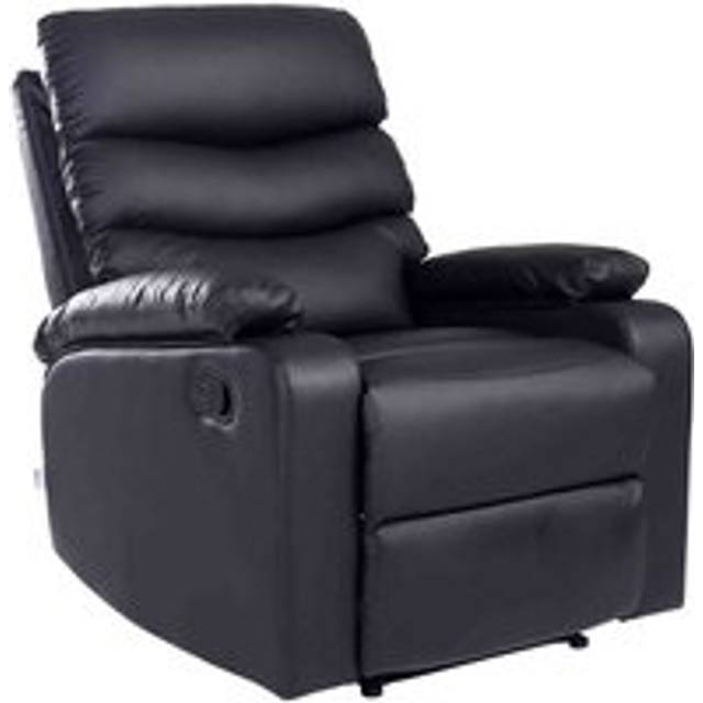 Ashby Bonded Leather Recliner Chair - Black, Black