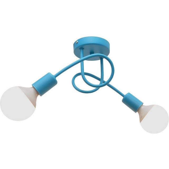 Helam Lighting - Helam Oxford Multi Arm Semi Flush Ceiling Light Turquoise 38cm
