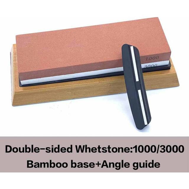 (a-1000 3000 grit set) Knife Sharpener Stone Dual Side Whetstone Professional Kitchen Sharpening Grinder Oilstone 240 400  800 3000 6000# Honing Set