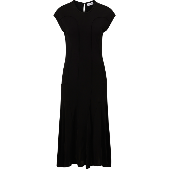 Calvin Klein - Klänning Modal Rib Midi 1/2 Slv Dress - Svart