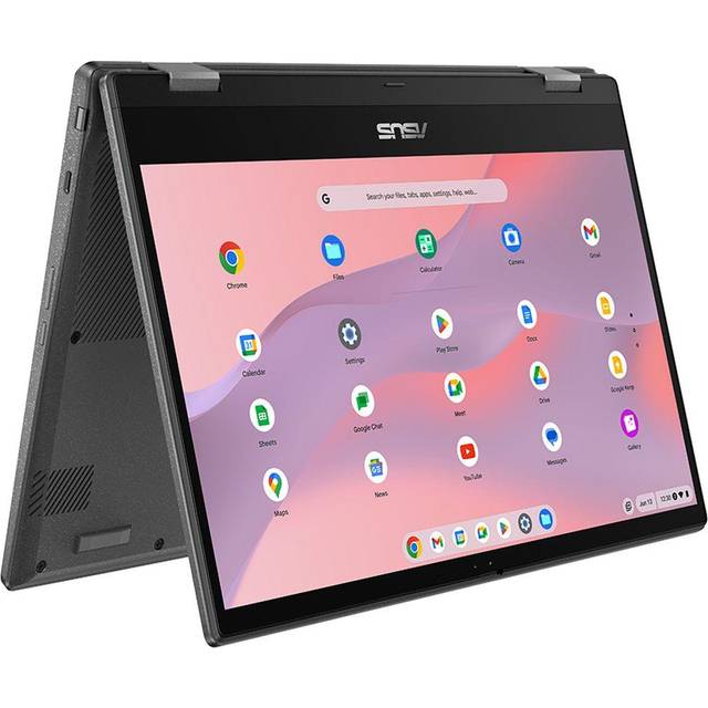 ASUS CM14 Flip 14" 2 in 1 Chromebook - MediaTek Kompanio 520, 128 GB eMMC, Grey, Silver/Grey