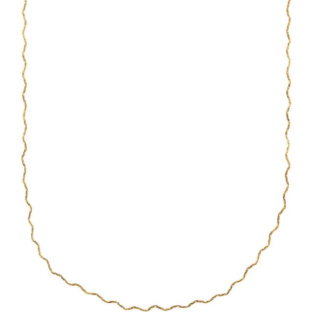 Fine Wave Chain Necklace - Gold - Orelia