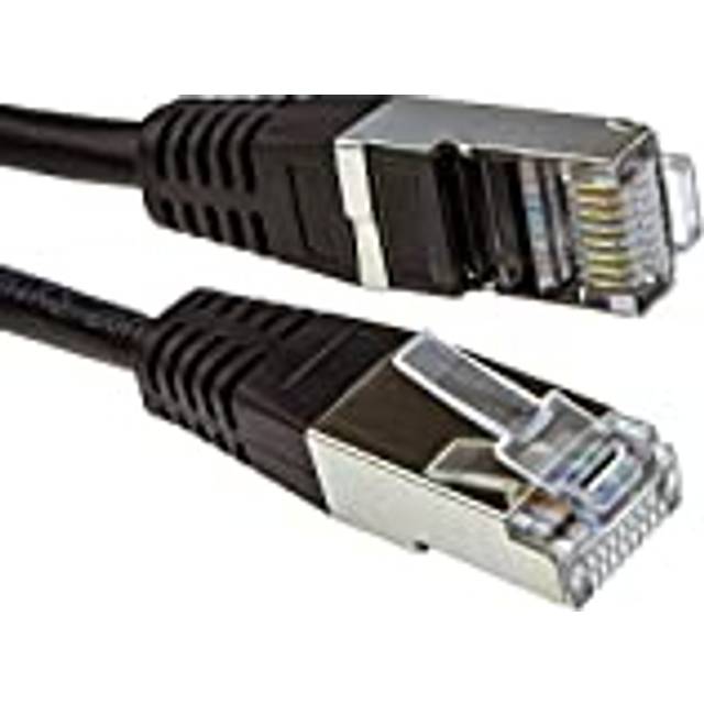 kenable Shielded FTP Network Ethernet RJ45 Cat5E CCA PATCH 26AWG Cable  0.25m 25cm Black
