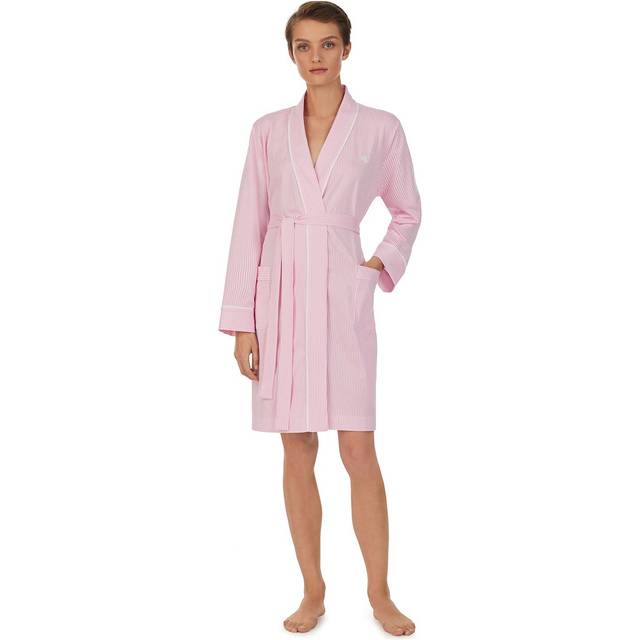 Lauren Ralph Lauren - Morgonrock LRL Kimono Wrap Robe - Rosa