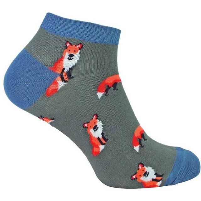 Mr Heron Mens Bamboo Trainer Socks - Grey - UK 6-11
