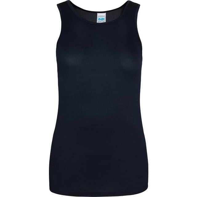 (L, French Navy) Just Cool Girlie Fit Sports Ladies Vest / Tank Top