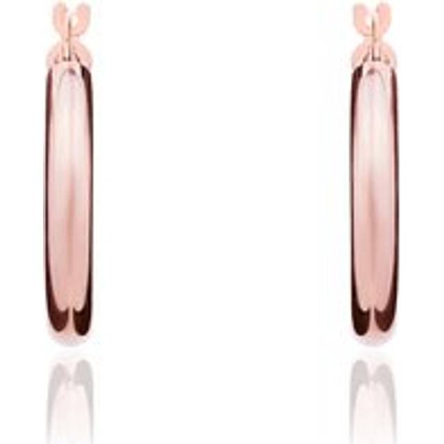 9ct Rose Gold 21mm Hoop Earrings