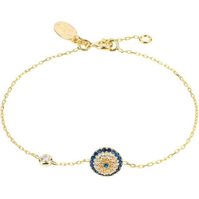 Evil Eye Bracelet Gold - Blue - One Size