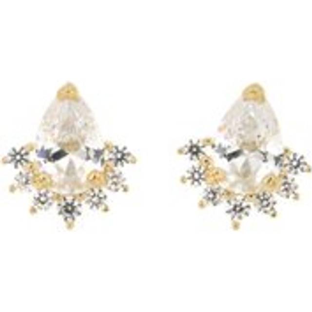 Gorgeous Gold 9ct Yellow Gold Cubic Zirconia Stud Earrings