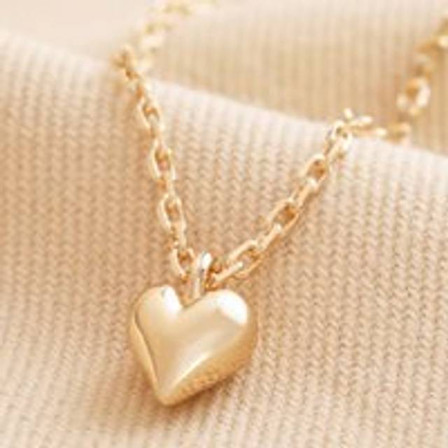 Tiny Heart Pendant Necklace in Gold - gold - one size