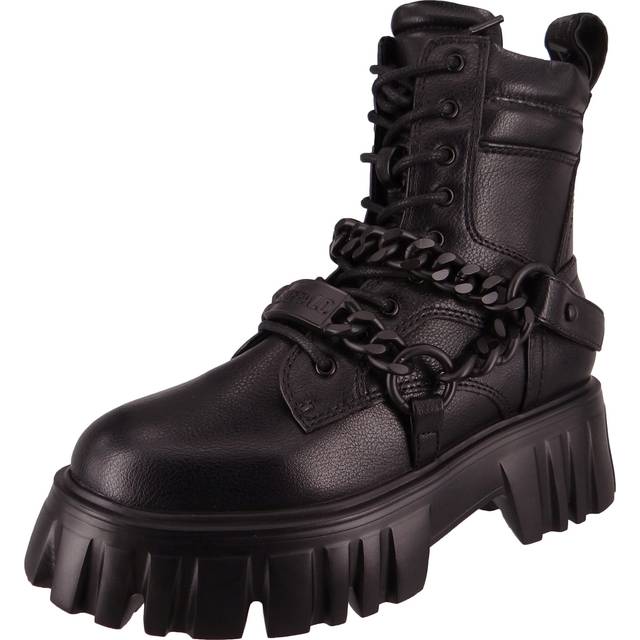 Nappa vegan boots for women Buffalo Lion Mid Chain - Noir
