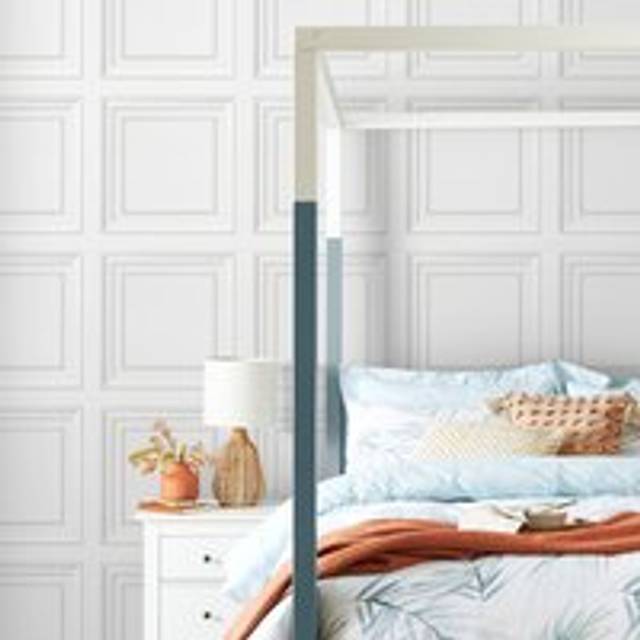 Fine Decor Decorative Panel Wallpaper - White