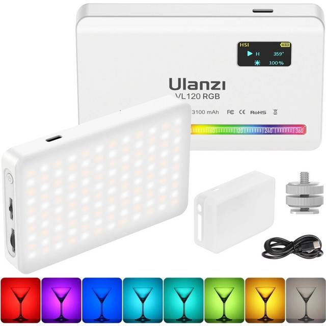 Video Light 2500K-9000K with Silicon Diffuser Camera Lamp CRI 95+ Smartphone Selfie Lighting Photography Live Broadcast