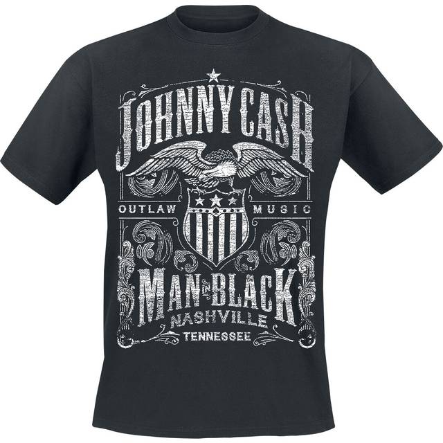 Johnny Cash T-shirt - Outlaw Music - M 4XL - för Herr - svart