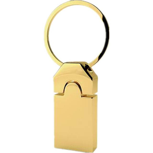 Super Mini USB Flash Drive Pendrive Metal Drive Flash Memory Stick U Disk Gold - 32GB