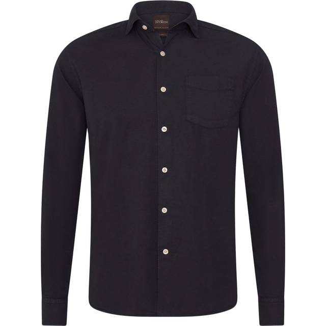 Regular fit twillskjorta wide spread krage night blue