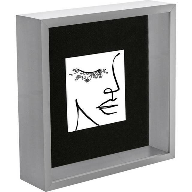 Plastic Box Frame in Grey (4&#34; x 4&#34;)
