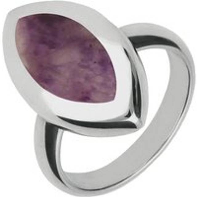 Sterling Silver Blue John Framed Marquise Ring - Option1 Value Silver