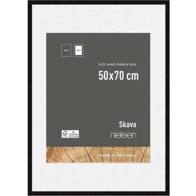 Nielsen Skava 50x70cm Black Wooden Picture Frame With 40x60cm Mount, Black
