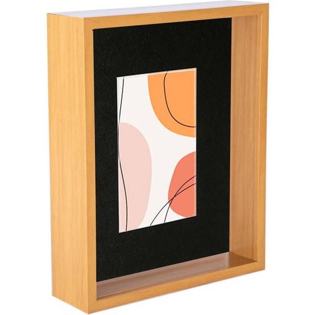 8" x 10" 3D Deep Box Photo Frame with 4" x 6" Mount - Black Mount