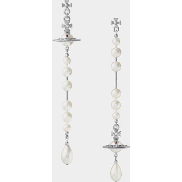Vivienne Westwood Broken Pearl Earrings Silver Swarovski Crystals / Pearls Women - ---