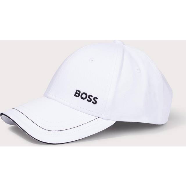 Men's BOSS Green Cap-1 Mens Cotton-Twill Cap With Logo Detail NOS - White - Size: ONE size