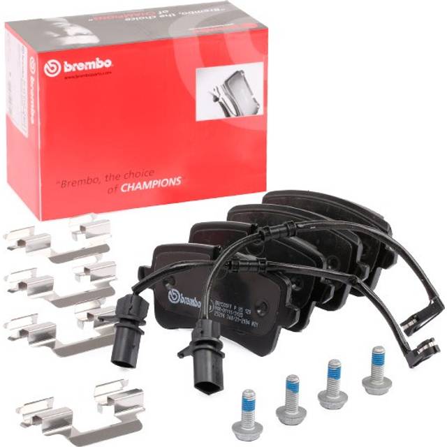 Brembo p85120 brake pad set rear with brake caliper screws fits audi a4 a8