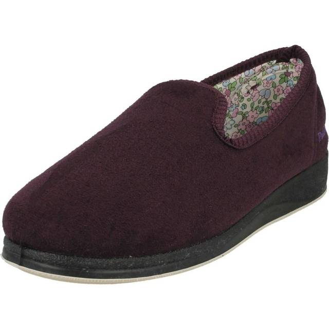 (UK 3, Purple) Ladies Padders Wide Fit Slippers Repose 18 - 2E Fit