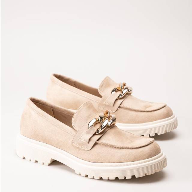 Duffy - Loafers med detalj i metall - Beige