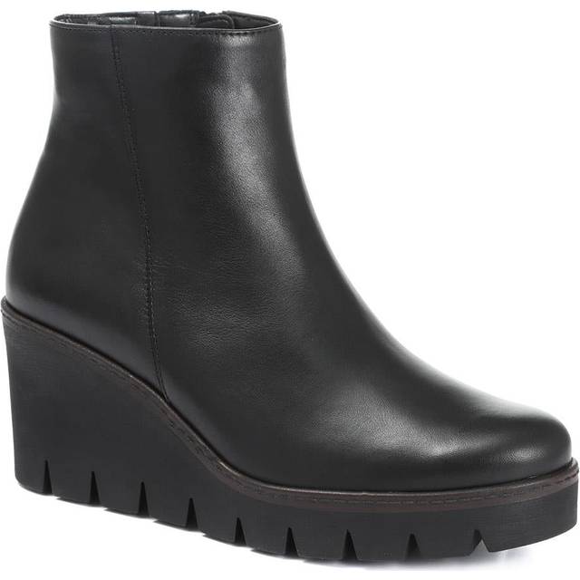 Utopia Wedge Heel Ankle Boots - GAB30560 / 316 638 - Black - 6.5