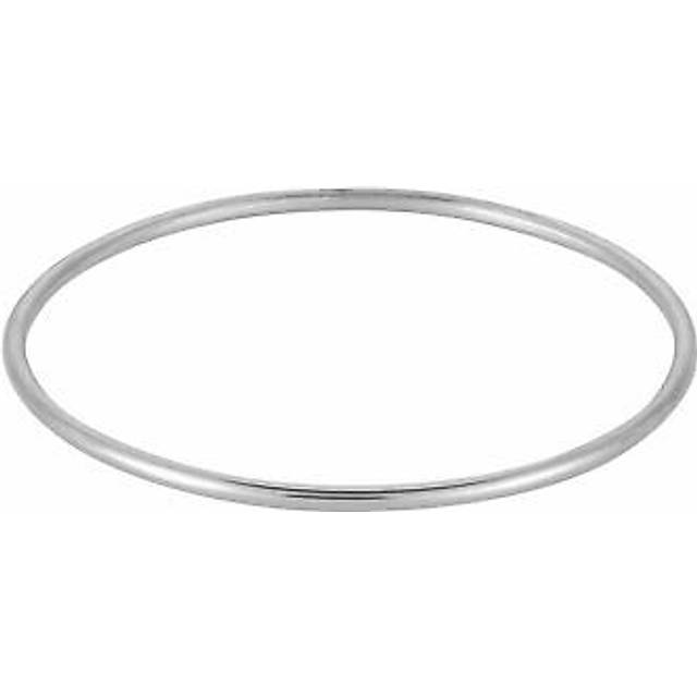 99 silver bangle karen hill tribe plain round stacking bracelet - 81stgeneration