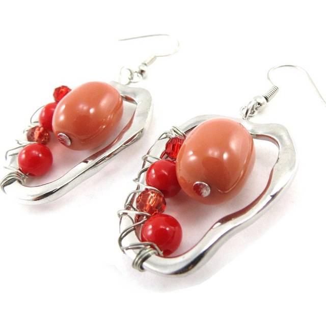 NOA [J1842] - Boucles Créateur 'Valentine' orange orange