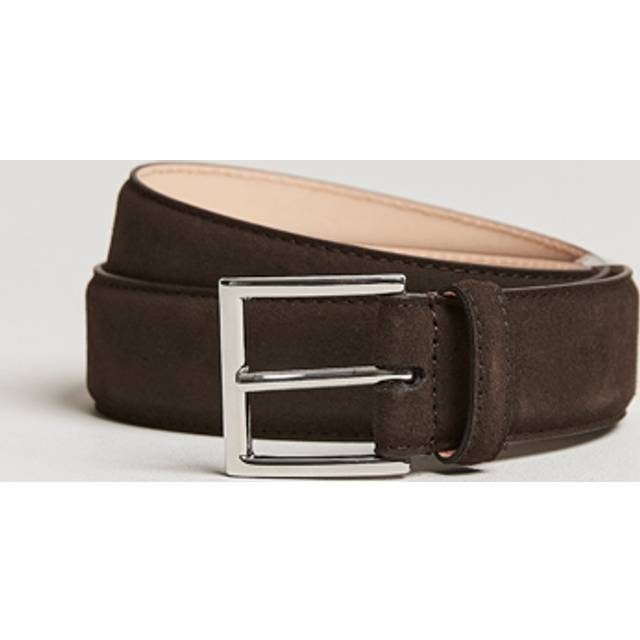 Crockett & Jones Belt 3,2 cm Dark Brown Suede