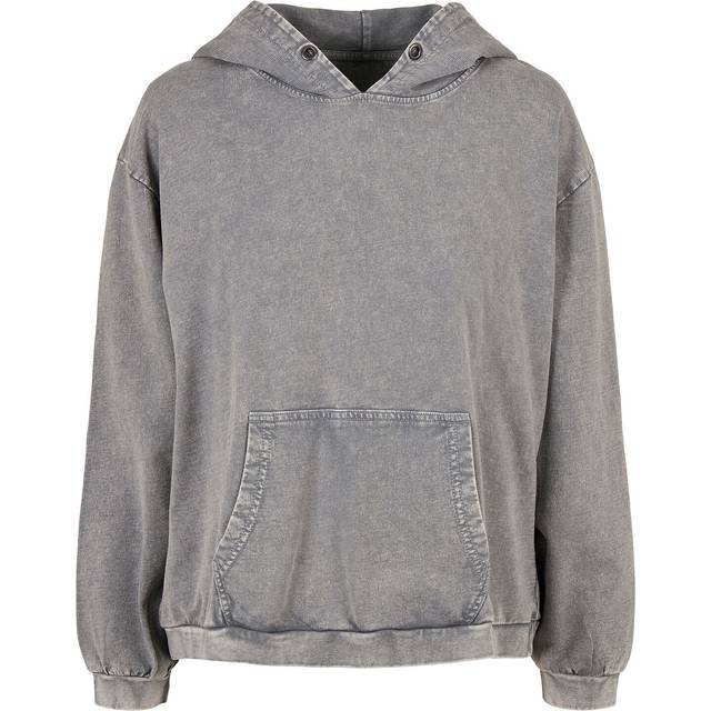 (XL, Asphalt) Build Your Brand Womens/Ladies Acid Wash Oversized Hoodie