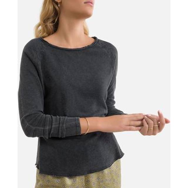 Sonoma Boat Neck T-Shirt with Long Sleeves - Black
