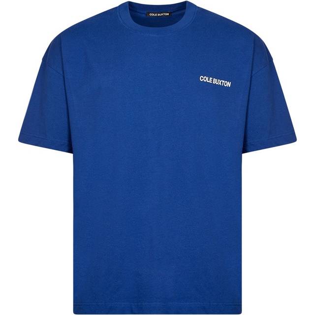 COLE BUXTON Men's Logo Cotton Sportswear T-Shirt - Blue