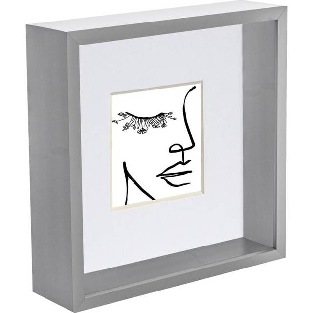 Plastic Box Frame in Grey (4&#34; x 4&#34;)