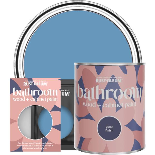 Rust-Oleum Bathroom Wood & Cabinet Paint, Gloss Finish - CORNFLOWER BLUE - 750ml - Blue